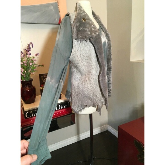 The People of the Labyrinths shearling and Silk Eagle Jacket - Picture 3 of 13